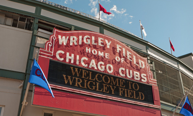 Wrigleyville - Marquee Outside of Wrigley Field